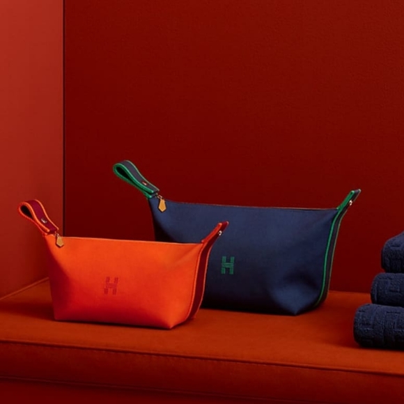 SOLD. 💯 Hermès Toile H large trousse Bride-A-Brac Pouch - Picture 9 of 10